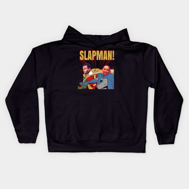 SlapMan - will smith Kids Hoodie by Regx Food Cosmic